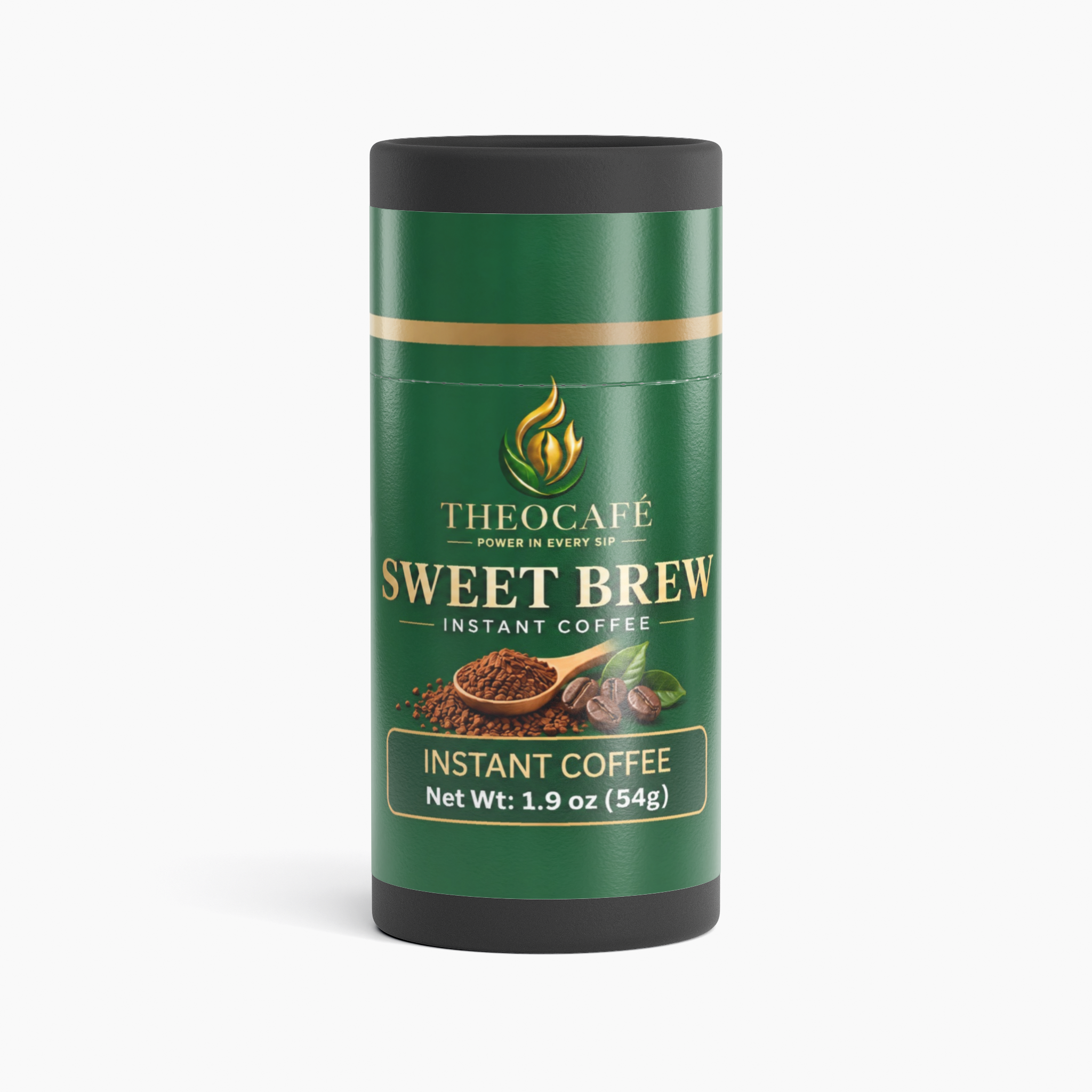THEOCAFÉ Sweet Brew Instant Coffee dark roast product label