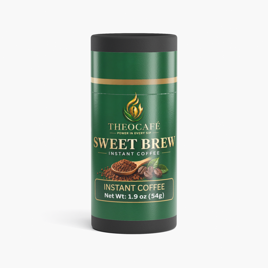 THEOCAFÉ Sweet Brew Instant Coffee dark roast product label